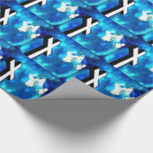 Heilig Kruisblauw-skruitpapier Cadeaupapier (Hoek)