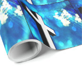 Heilig Kruisblauw-skruitpapier Cadeaupapier (Rol Hoek)