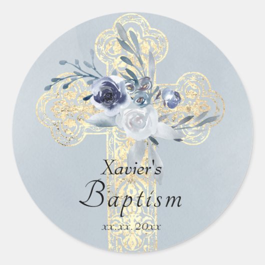 Heilig Kruisdoop Ronde Sticker (Voorkant)