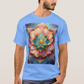 Heilig Lotus en Kosmisch DNA Abstract Art T-Shirt (Voorkant)