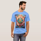 Heilig Lotus en Kosmisch DNA Abstract Art T-Shirt (Voorkant volledig)