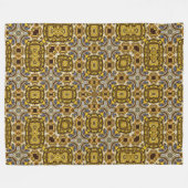 Heilig Maya Goud Topaz Patroon Quilt Fleece Deken (Voorkant (Horizontaal))