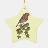 heilig met schattige robijn in het wild op kerst keramisch ornament (Achterkant)