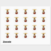 Heilig nummer 67 christelijk 6 7 meme mannen vrouw ronde sticker (Vel)