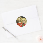 Heilig Onbevlekt Hart Jezus Maria Ronde Sticker (Envelop)