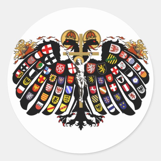 Heilig Romeinse Rijk Ronde Sticker (Voorkant)