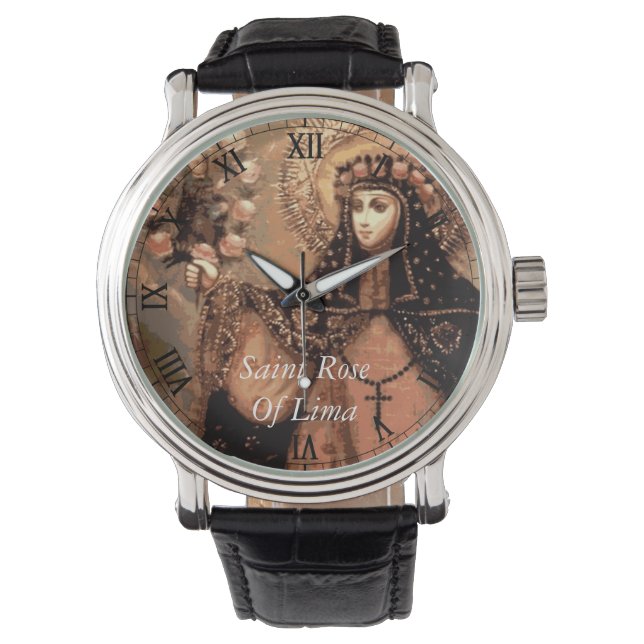 heilig roos van lima horloge (Voorkant)