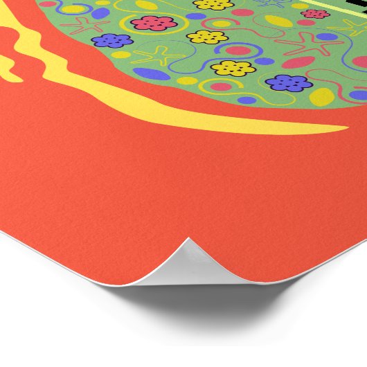 Heilig vijgenblad artistiek poster (Hoek)