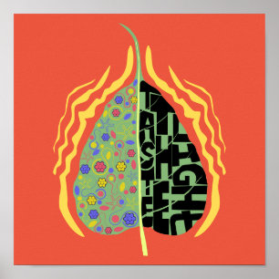 Heilig vijgenblad artistiek poster