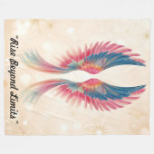 "Heilig Vleugelsymbool" Fleece Deken (Voorkant (Horizontaal))