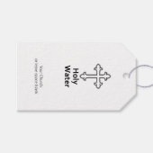 Heilig Water Cross Christendom Custom Cadeaulabel (Voorkant (Horizontaal))