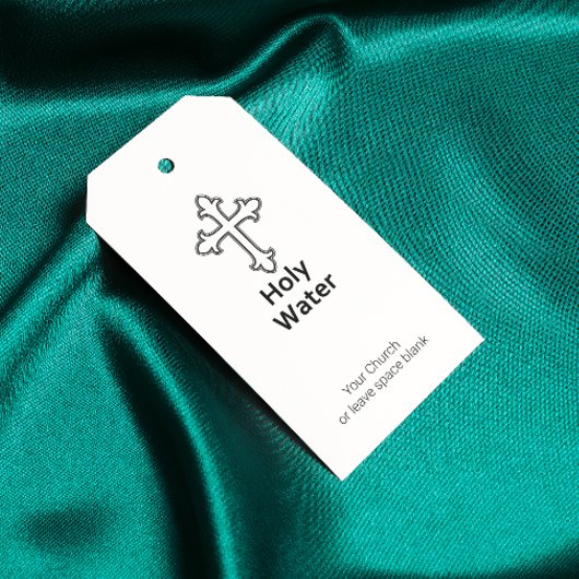 Heilig Water Cross Christendom Custom Cadeaulabel