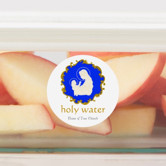 Heilig Water Unieke  Maagd Maria en Jezus Labels (Aangebracht)