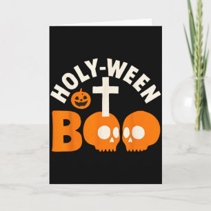 Heilig-wezen Boo Christelijk Halloween Kruis En Sc Kaart