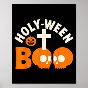 Heilig-wezen Boo Christelijke Halloween Kruis En S Poster