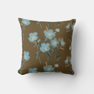Heiligdom en Zelfliefde Spa Pastelblauwe Bloemen Kussen