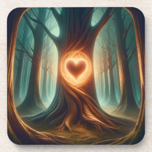Heiligdom in de dennenbomen bier onderzetter