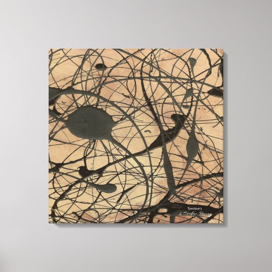 Heiligdom Pollock geïnspireerd Abstract Canvas Afdruk (Voorkant)