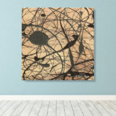 Heiligdom Pollock geïnspireerd Abstract Canvas Afdruk (Insitu (Houten vloer))