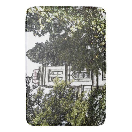 Heiligdom tussen de bomen badmat (Voorkant Verticaal)