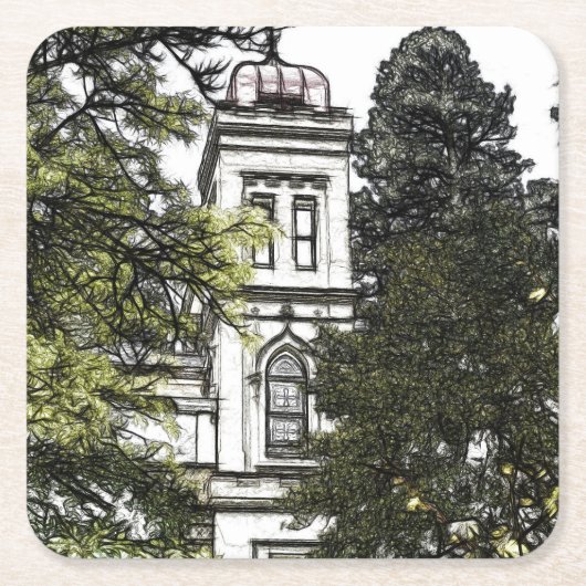 Heiligdom tussen de bomen kartonnen onderzetters (Voorkant)