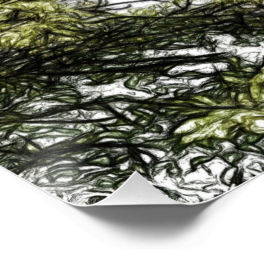 Heiligdom tussen de bomen perfect poster (Hoek)