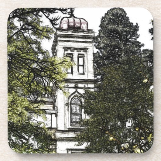 Heiligdom tussen de bomen Plastic Onderzetter (Voorkant)