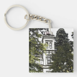 Heiligdom tussen de bomen sleutelhanger