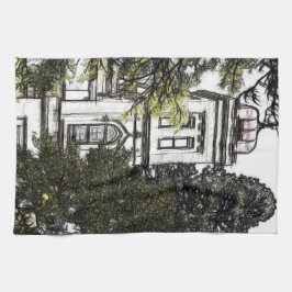 Heiligdom tussen de bomen theedoek