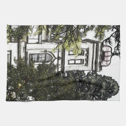 Heiligdom tussen de bomen theedoek (Horizontaal)