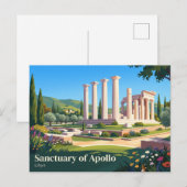 Heiligdom van Apollo Libya Briefkaart (Voorkant / Achterkant)