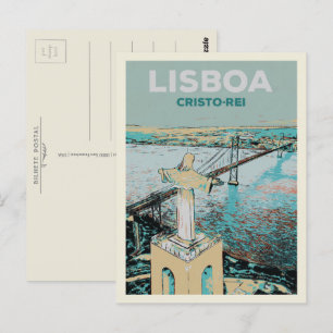 Heiligdom van Christus de Koning in Almada Lissabo Briefkaart