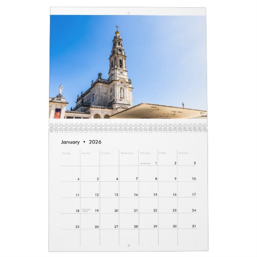 Heiligdom van Fátima Kalender (Jan 2026)