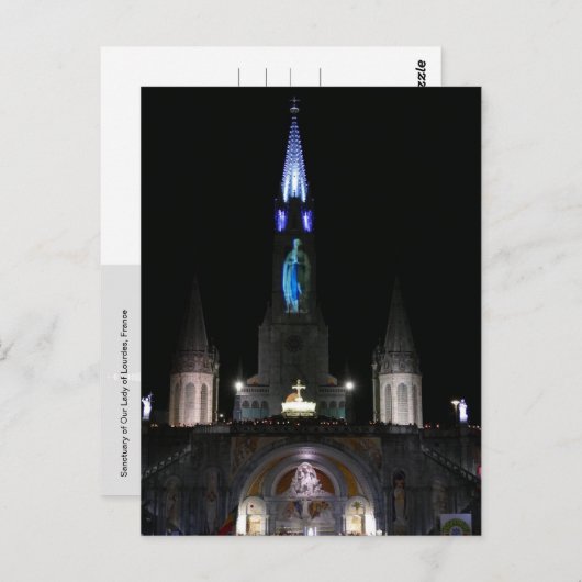 Heiligdom van Onze Lieve Vrouw van Lourdes, Frankr Briefkaart (Voorkant / Achterkant)