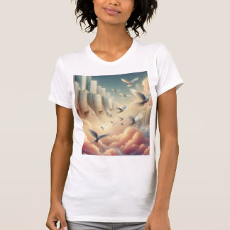 Heiligdom van Verhalen – Boeken, Vleugels & Wolken T-shirt