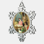 Heilige Aangepaste versiering Tin Sneeuwvlok Ornament (Rechts)