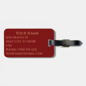 Heilige Aartsengel Gabriël Bagagelabel (Achterkant horizontaal)