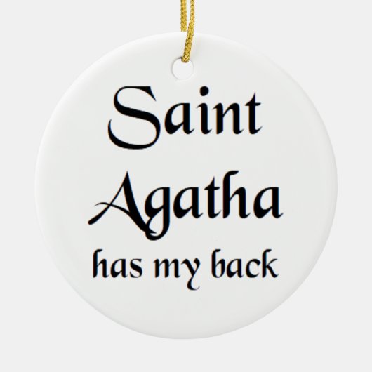 heilige Agatha Keramisch Ornament (Voorkant)