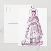Heilige Agnes van Rome Grieks mozaïek Briefkaart (Voorkant / Achterkant)