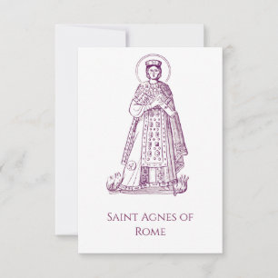 Heilige Agnes van Rome Heilige Kaart