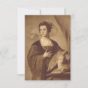 Heilige Agnes van Rome Hemelse Bruidegom Heilige K Bedankkaart