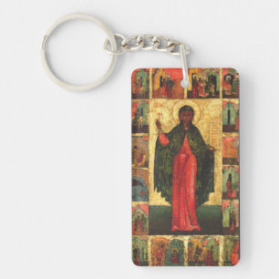Heilige Anastasia de Bevrijder Byzantijnse Kunst Sleutelhanger