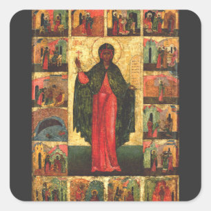 Heilige Anastasia de Bevrijder Byzantijnse Kunst Vierkante Sticker