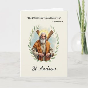 Heilige Andreas Gods Vrede en Zegeningen Schrift Kaart