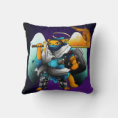 Heilige Angel Knight Cat Kussen (Achterkant)