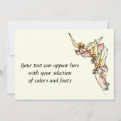 Heilige Angels Pink Gegowned Waterverf Painting Feestdagenkaart (Voorkant)