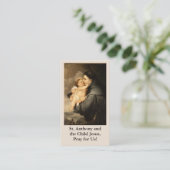 Heilige Antonius en kind Jezus Kaart Contactkaartje (Staand voorkant)