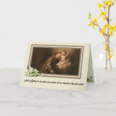 Heilige Antonius Padua met Jezus Katholieke Religi Kaart (Gele Bloem)