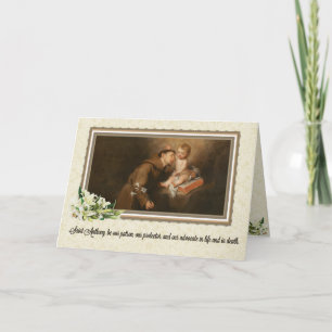 Heilige Antonius Padua met Jezus Katholieke Religi Kaart