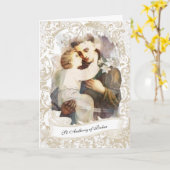 Heilige Antonius van Padua Kind Jezus Kaart (Gele Bloem)